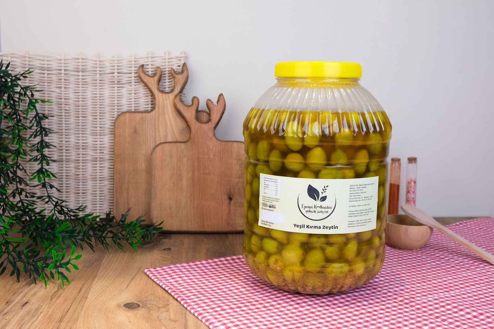 YEŞİL KIRMA ZEYTİN 5 KG PET NET 3KG
